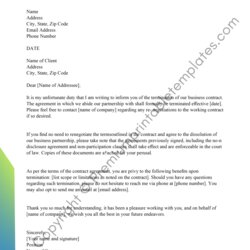 Business Contract Termination Letter Pack Of Template Templates