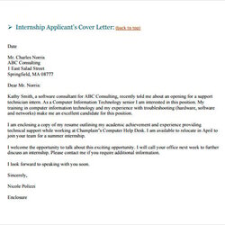 Matchless Cover Letter Heading In Email Internship Example Template Free Download