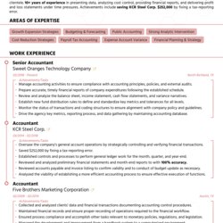 High Quality Accounting Resume Key Words Accountant