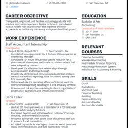 Capital Accounting Resume Objective Accountant Example