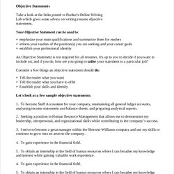Wonderful Free Sample Objectives For Resume Templates In Ms Word Objective General Statement Samples