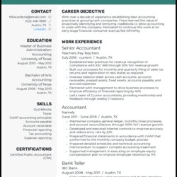 Magnificent Accounting Resume Objective Senior Accountant Example