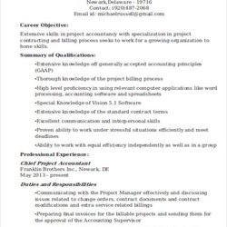 Brilliant Accountant Resume Templates Doc Objective Example Project Template