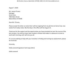 Best Resignation Letter Templates
