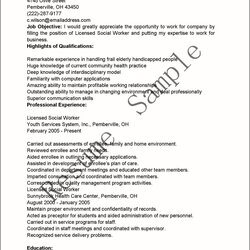 Capital Objective For Social Work Resume Examples Year Example Gallery