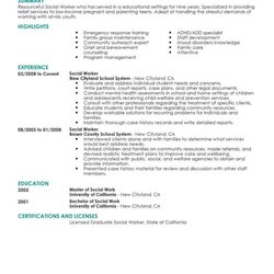 High Quality Resume Examples Social Work Good Worker Example Services Skills Sample Resumes Service