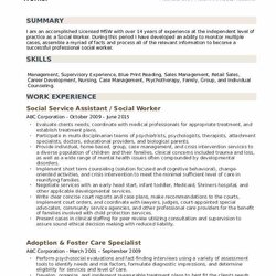 Out Of This World Objective For Social Work Resume Worker