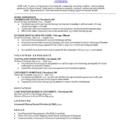 Exceptional Social Work Resume Templates At Template