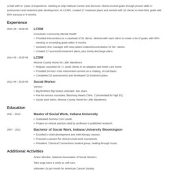 Social Work Resume Examples For Worker Tips