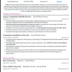 Swell Objective For Social Work Resume Entry Level Worker Example