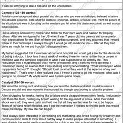 Matchless Application Essay Examples High School Common App Prompt