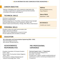 Simple And Basic Resume Templates For All Template Single Page