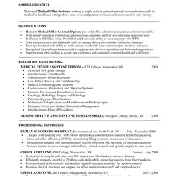 Outstanding Objective Resume Examples Medical Assistant Sample Office Administrative Format Example Career