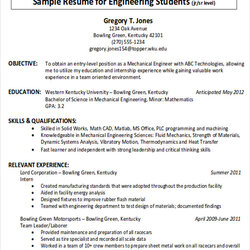 Good Resume Objective Examples Original In Minutes Career For Engineering Students