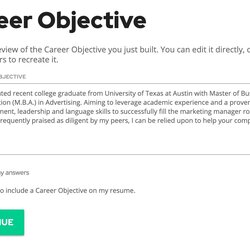 Terrific Instant Resume Builder Create Your In Minutes Objective Career Step References