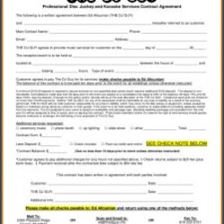 Brilliant Free Printable Contract Template Example Of