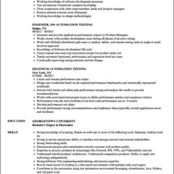 Fantastic Manual Testing Resume Sample For Years Experience Example