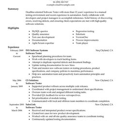 Terrific Best Software Testing Resume Example From Professional Writing Tester Sample Examples Experience