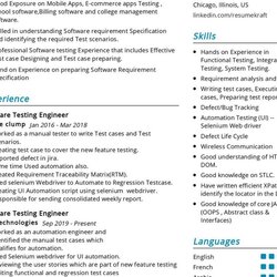Sterling Software Testing Resume Sample Writing Guide Tips