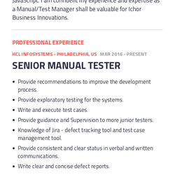 Capital Manual Tester Resume Sample