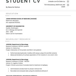 Magnificent Medical Student Example And Tips Resume Genius Business Forest Green