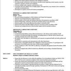 Supreme Medical Lab Objective For Resume Example Gallery
