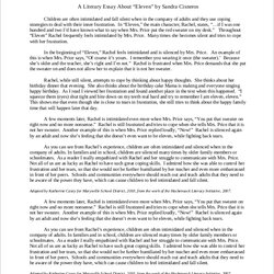 Cool Free Sample Essay Templates In Ms Word Literary Example