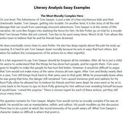 Fantastic Literary Analysis Essay Tips To Write Perfect Example Examples Paper Sample Order