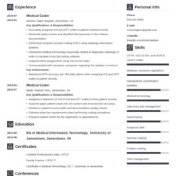 Wonderful Medical Coder Resume Sample Guide Tips Example Template Vibes