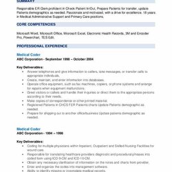 Capital Medical Coder Resume Samples Coding Example Career Credentials