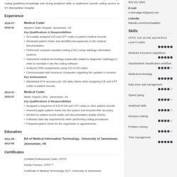 High Quality Medical Coder Resume Sample Guide Tips Example Template Cubic