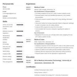 Supreme Medical Coder Resume Sample Guide Tips Example Template Subscribers Join Simple