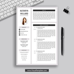 Splendid Formatted Resume Template With Icons Fonts And Kathryn Simple Editing Compatible Curriculum Vitae