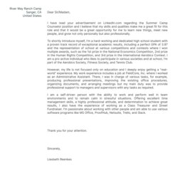 Student Cover Letter Examples No Experience Image
