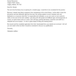 Eminent High School Student Cover Letter