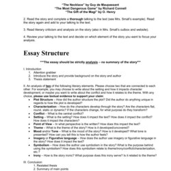 Thesis Statements In Literary Analysis Papers The Short Story