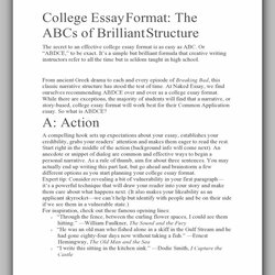 Matchless Greatest College Essay Examples
