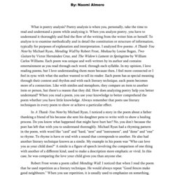 Superlative Poetry Analysis Essay Take Time Read