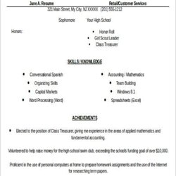 High School Resume Templates Doc Sample Students Student Template For