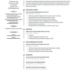 Spiffing High School Student Resume Examples Writing Tips Free Guide