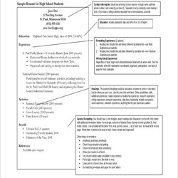 Legit Free Sample Student Resume Templates In Ms Word Excel College School High Students