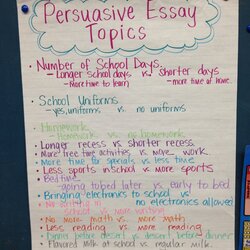 Excellent Unique Ideas For Persuasive Essay Topics Writing Speech Argumentative Topic Grade Example Essays