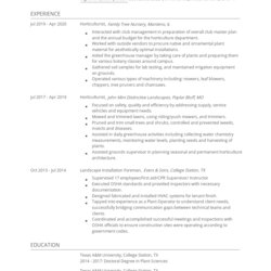 Wizard What Does Horticulturist Do Resume Examples