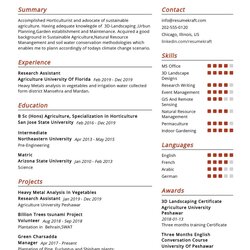 Swell Creative Field Resume Examples Horticulturist Sample