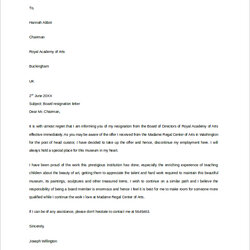 Free Resignation Letter Samples In Ms Word Sample Board