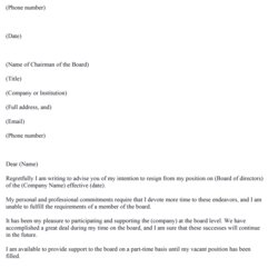 Peerless Board Resignation Letter Examples And Template
