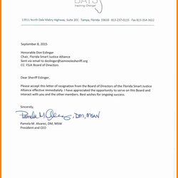 High Quality Resignation Letter From Nonprofit Board Directors Sample Format Non Profit Collection Related