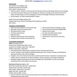 Superior High School Resume How To Write The Best One Multiple Templates Template Honor National College