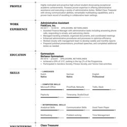 Spiffing High School Resume Template Sample Samples Experienced Specifically Writers Profession Written