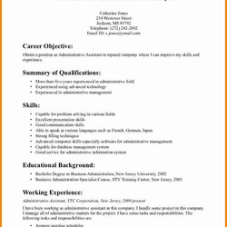 Writing Resume Objective Latter Example Template Assistant Sample Administrative Write Cover Letter Statement
